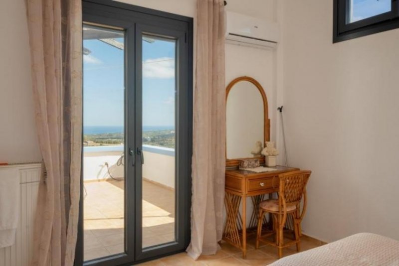 Ag. Triada bei Rethymno Kreta, Agia Triada: Villa mit Panoramablick auf das Meer zu verkaufen Haus kaufen